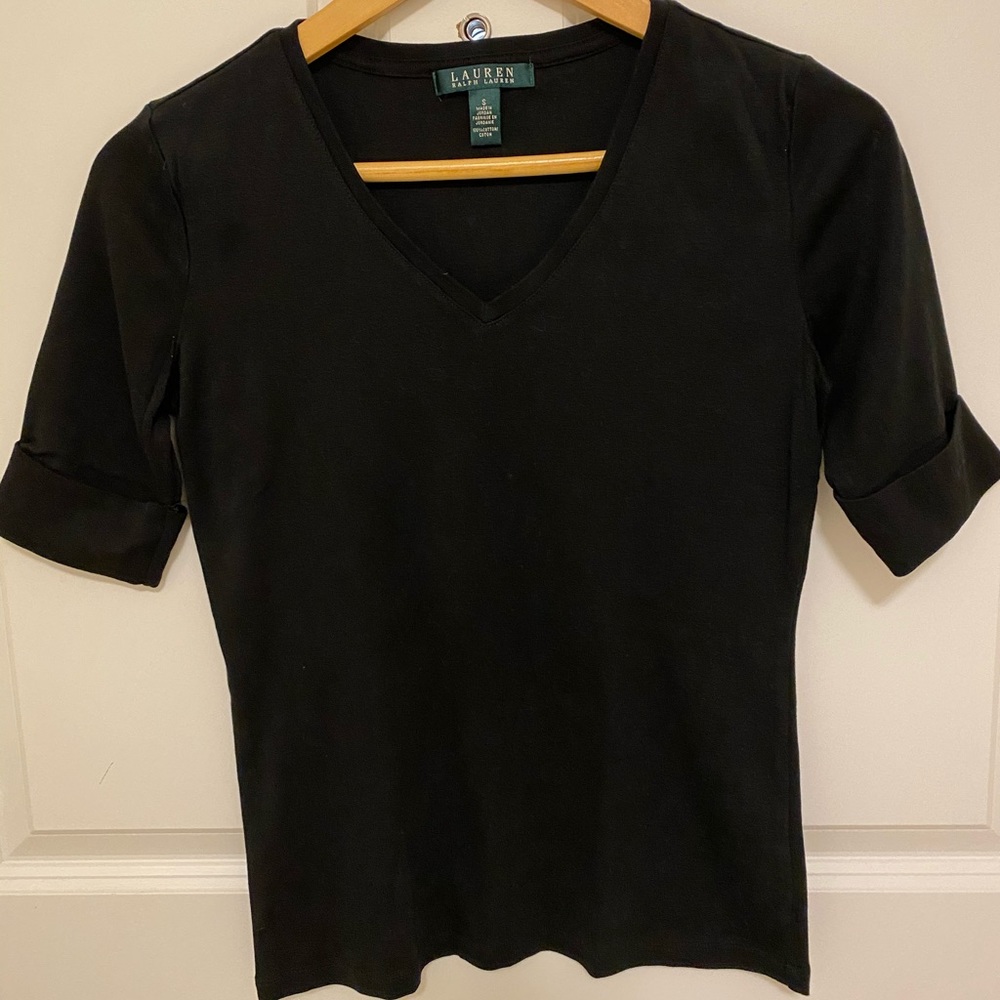 Ralph Lauren's  Elbow-Sleeve Top.